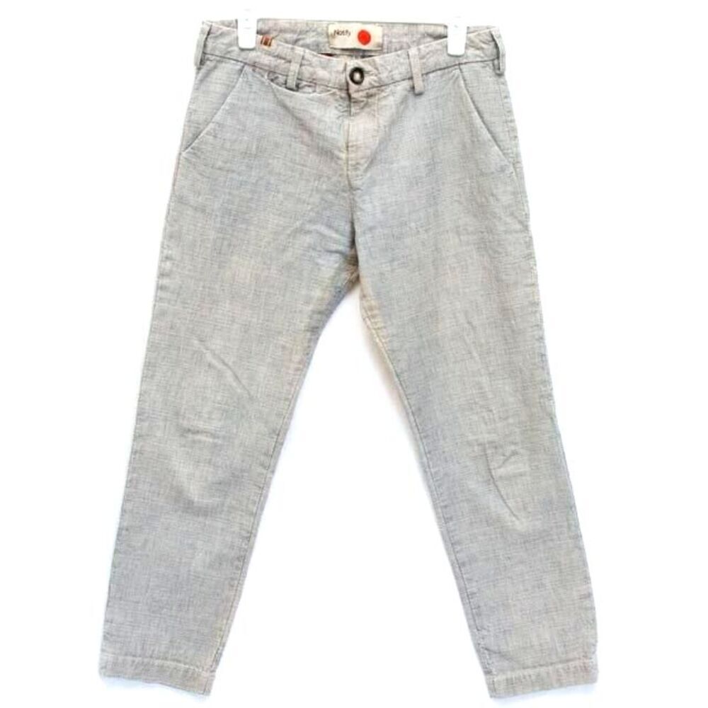 Notify Dionae Womens Distressed Embroidered Grey Straight Jeans Pants Size 28x27